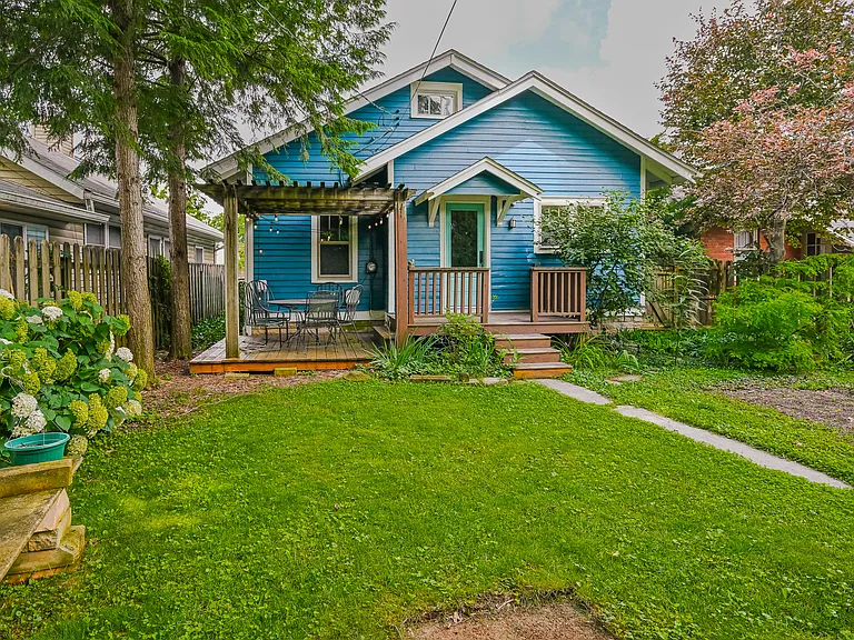 Spacious fenced in backyard.