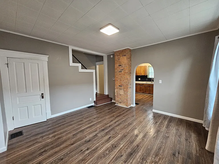Main living room with huge storage closet