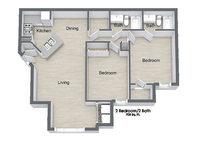 Floor plan Two Bedroom