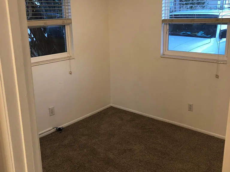 Bedroom with new carpet
