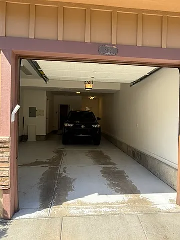 Garage shot with a 4Runner inside for perspective