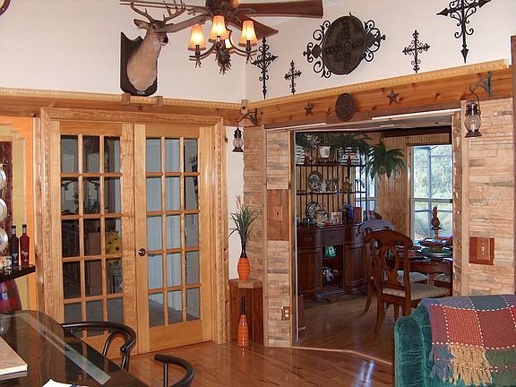 Stone and Interior French Doors