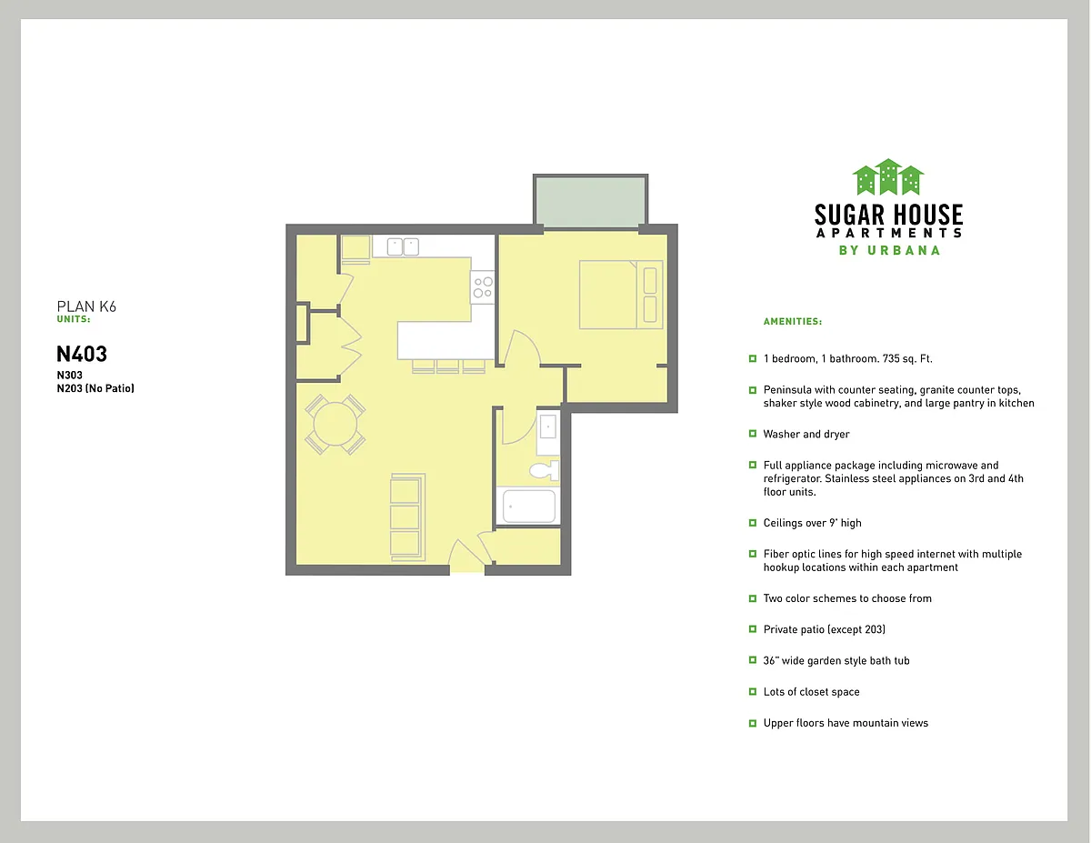 Floor plan 1 Bed K6 (k6)