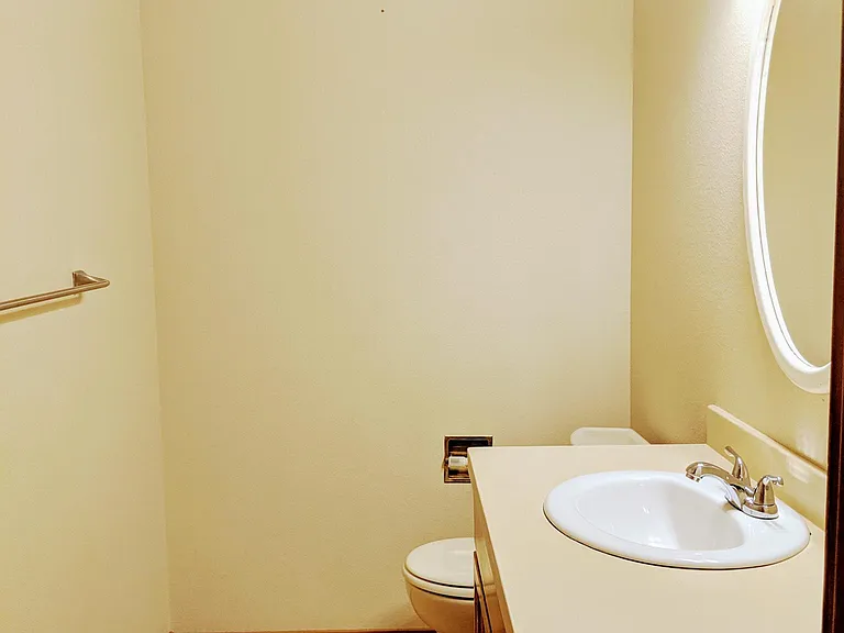 The main level bathroom is easily accessible from every room on the floor.