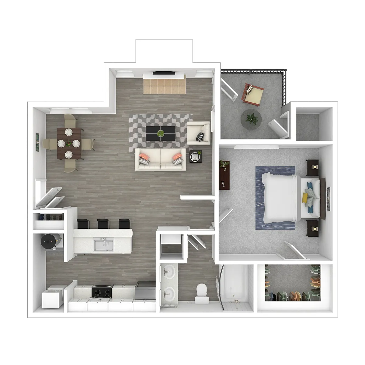 Floor plan Kiawah | One Bedroom
