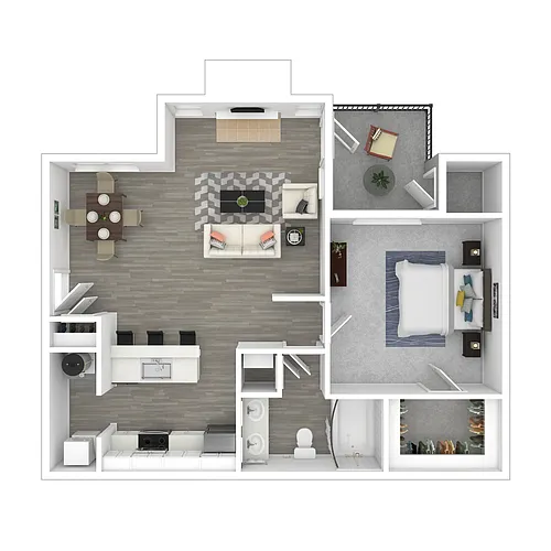 Floor plan Kiawah | One Bedroom