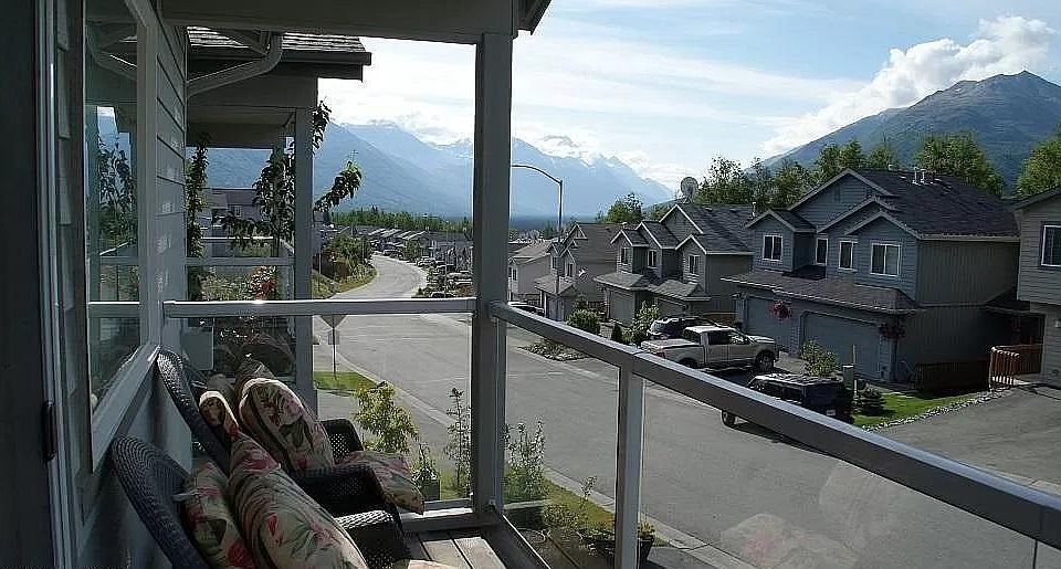 Mountain and Glacier Views from the front balcony