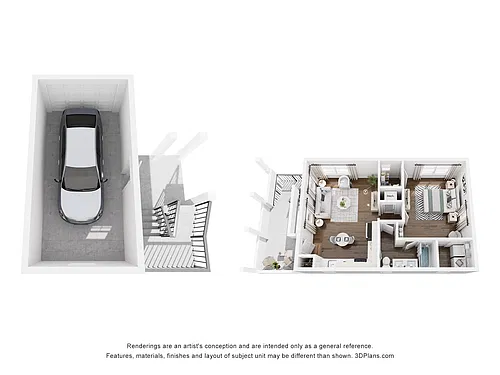 Floor plan 1x1CH-D