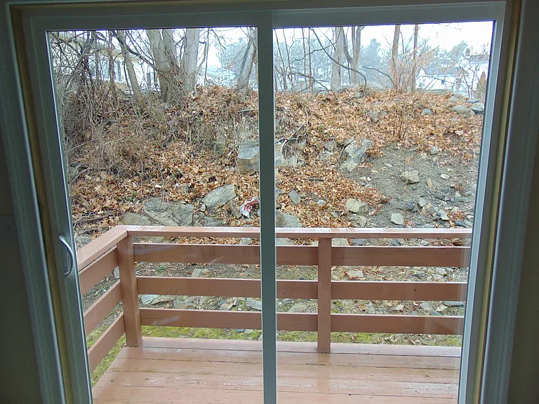 back patio from inside view