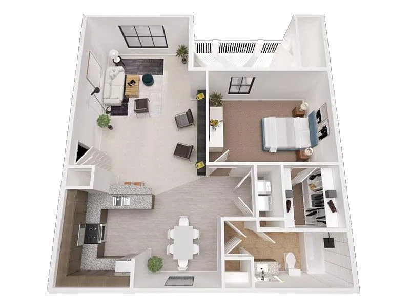 Floor plan 1X1-829