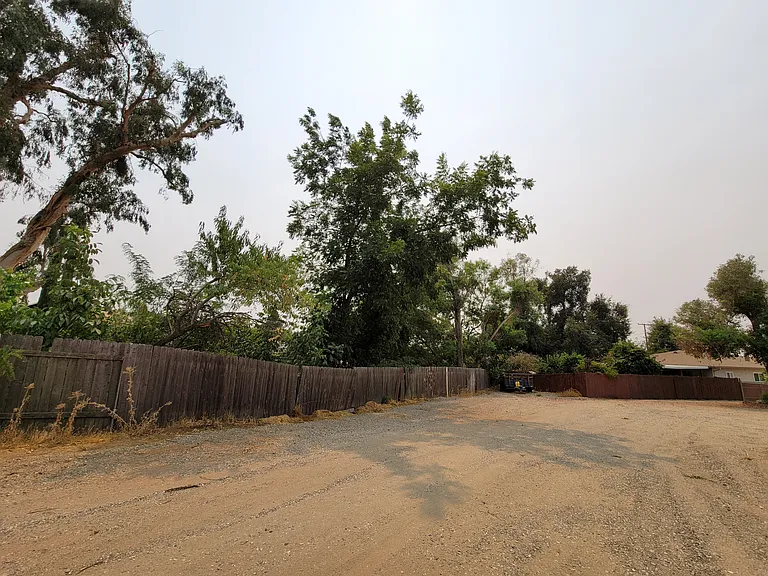 back yard area