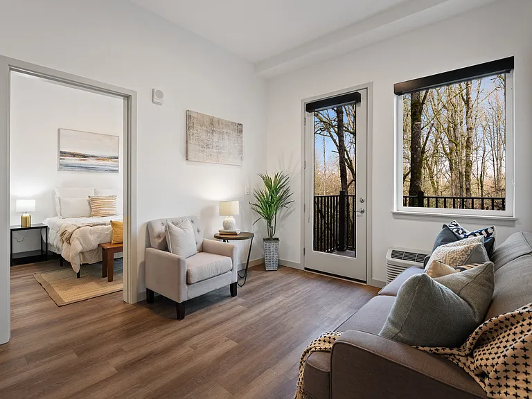 Staged Unit 107. (2BR 2BA) Similar floor plans: 207, 307 ,407, 109, 209, 309 , 409, 118, 218, 318, 418 *Unit features may vary. Inquire with our leasing office to schedule a tour.