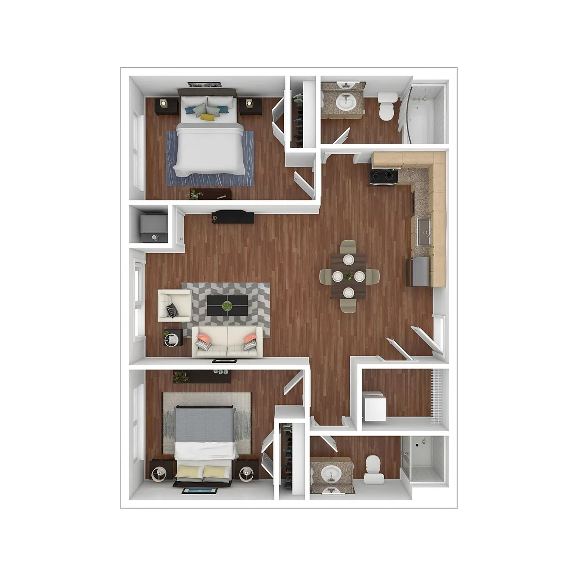 Floor plan 2 Bed A