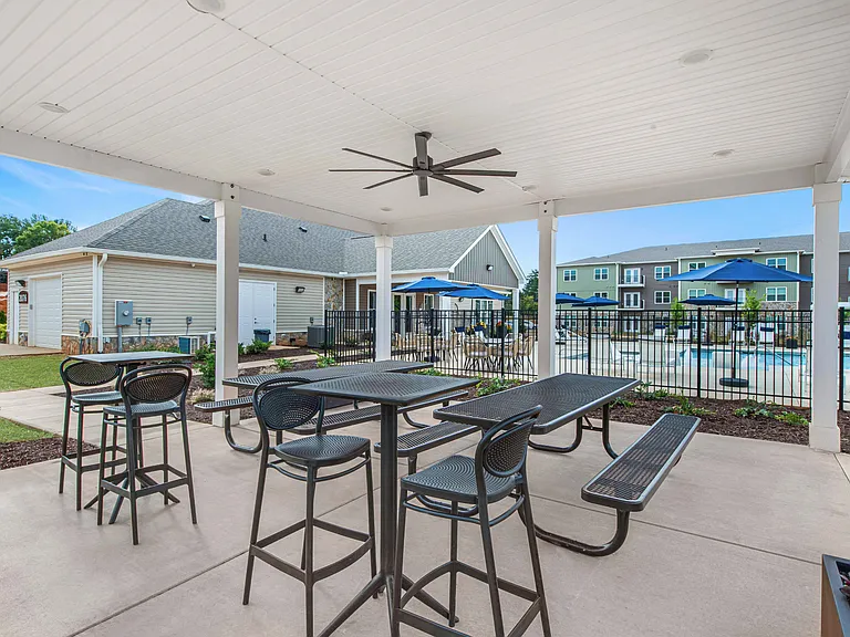Grilling Area at Preston Park Apartments in Burlington, NC