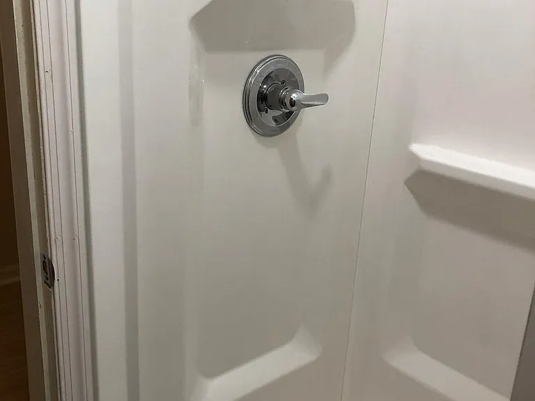 Bathroom with new stand-up shower