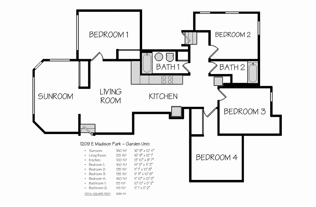 Floor plan Four Bedroom