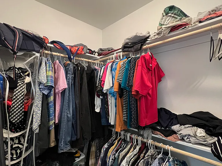 Walk-in closet master bedroom