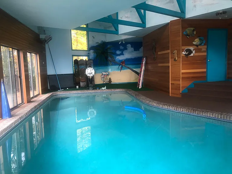 Indoor covered pool heated