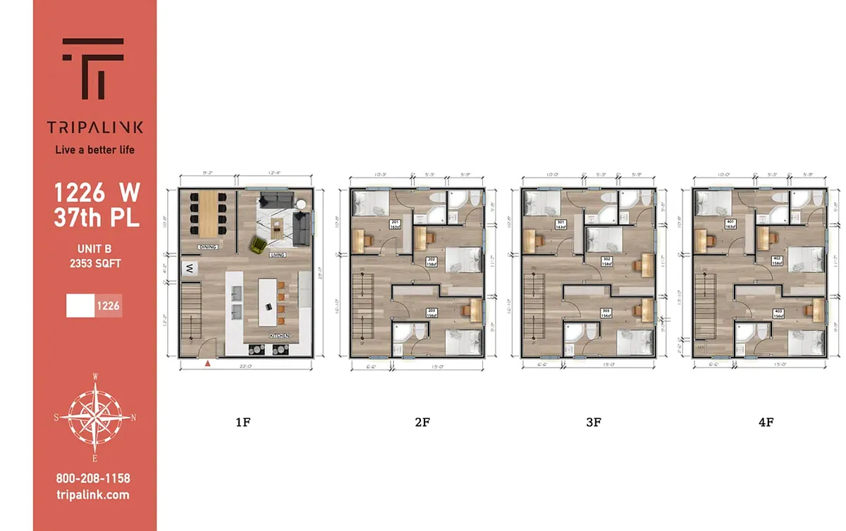 Floor plan 1226 W 37th PI
