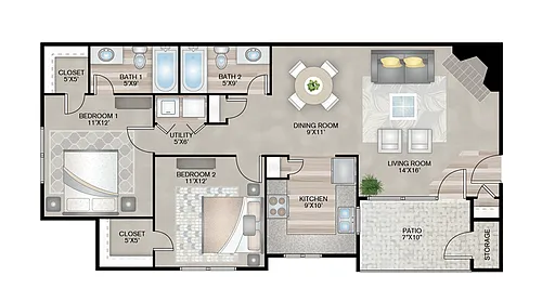 Floor plan B1U