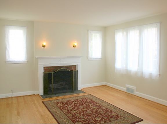 Living room with fireplace!