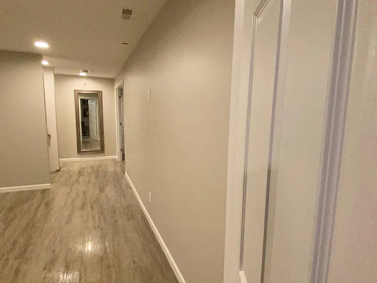 basement bedroom looking to hallway