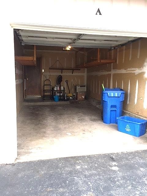 Attached garage with remote door opener