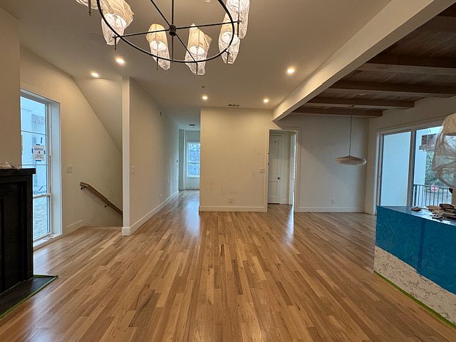 Living room and dining room
