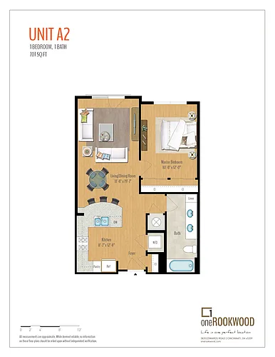 Floor plan 1Bd/1Ba