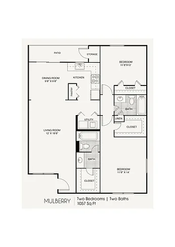 Floor plan 2 bedroom 2 bathroom