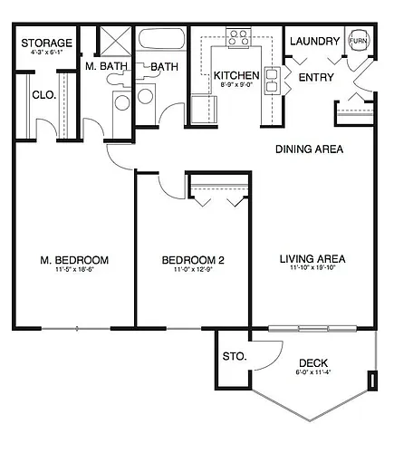 Floor plan Bostonian (Remodeled)