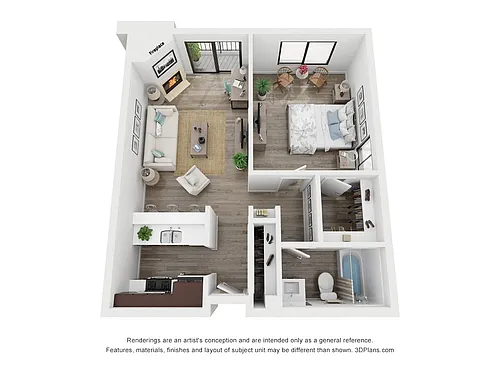 Floor plan 1X1