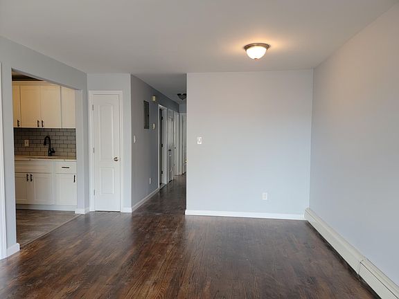 View from Living Room and Newly Finished Hardwood Floors