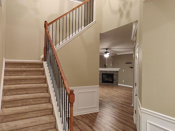 Foyer looking into den