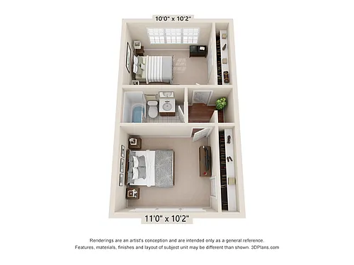 Floor plan Two Bedroom
