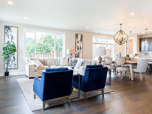Open-concept great room is perfect for entertaining