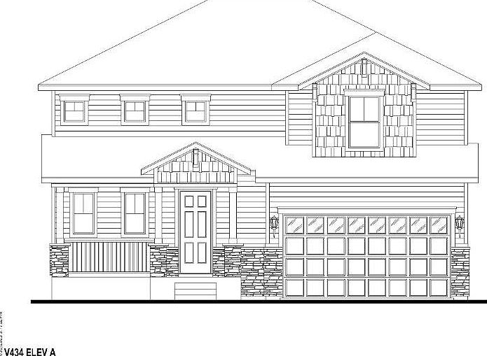 Plan V434 Elevation A w Stone