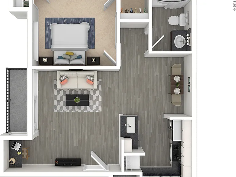 Oak Row North Dallas - A8 Floor Plan Oak Row North Dallas - A8 Floor Plan
