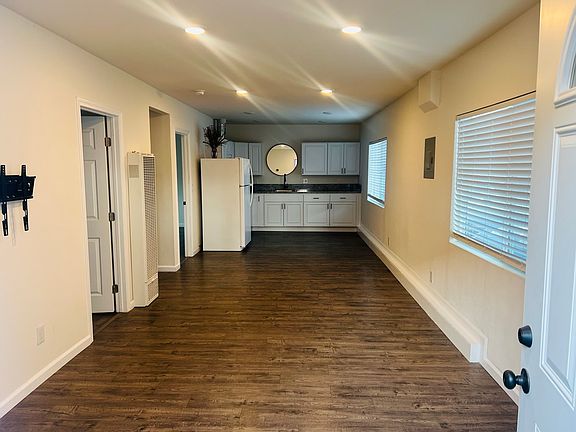 Living room into kitchen