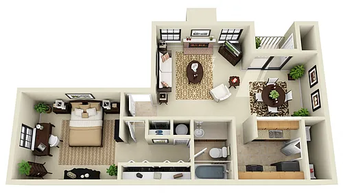 Floor plan Bradenburg - 1x1