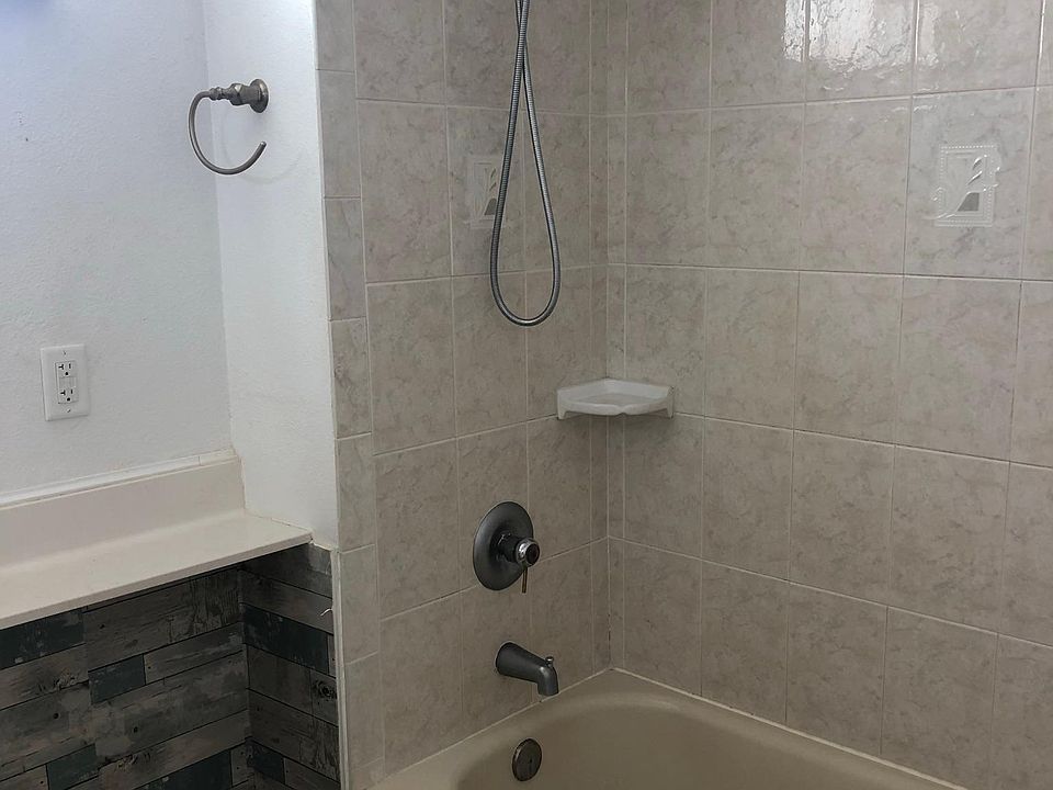 Clean updated tub and shower