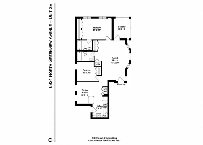 Floor plan 2 Bedroom | 2 Bath (C2)