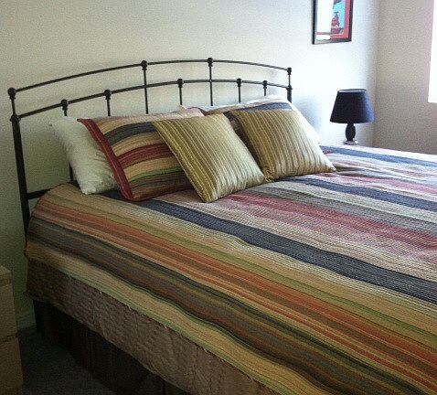 King size bed in guest bedroom
