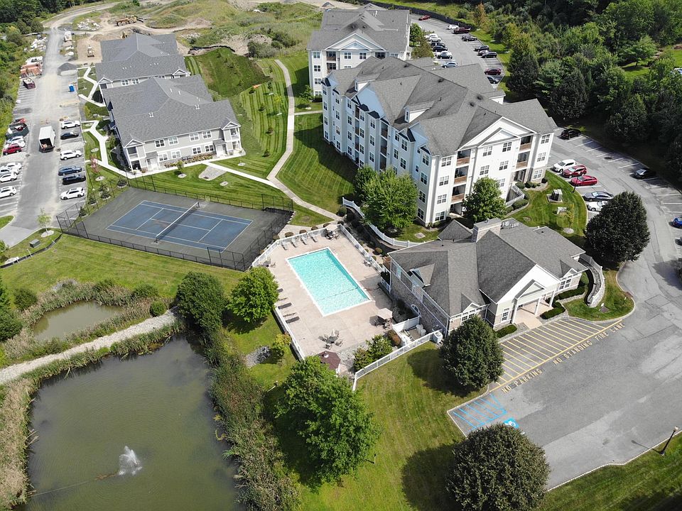 Overview of Clubhouse, Pool and Residential Buildings.