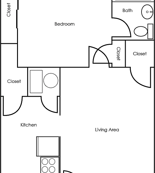 1x1 520 square feet 1x1 520 square feet