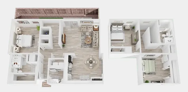 Floor plan C1 - 3x2.5 2-Story