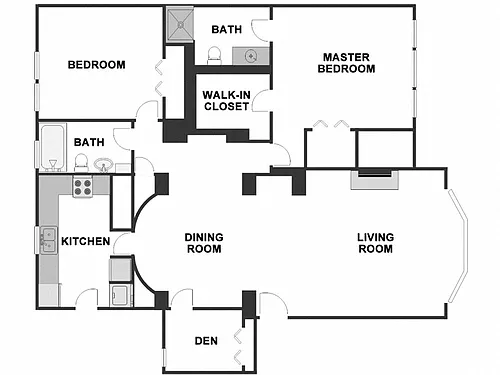 Floor plan 2 Bed / 2 Bath: Type B