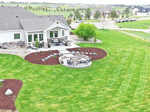Backyard With fireplace