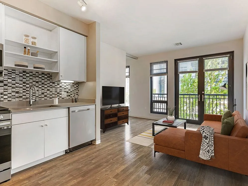 Renovated Package I kitchen and living room - AVA Somerville
