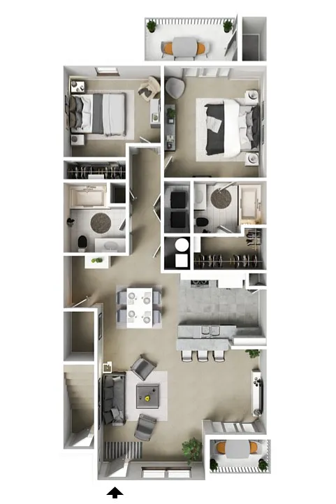 Floor plan 2 X 2